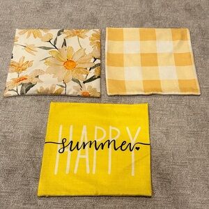 Yellow Summer Themed Pillow Covers
